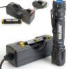 TACTICAL POLICE FLASHLIGHT WITH 18650 BATTERY CHARGER